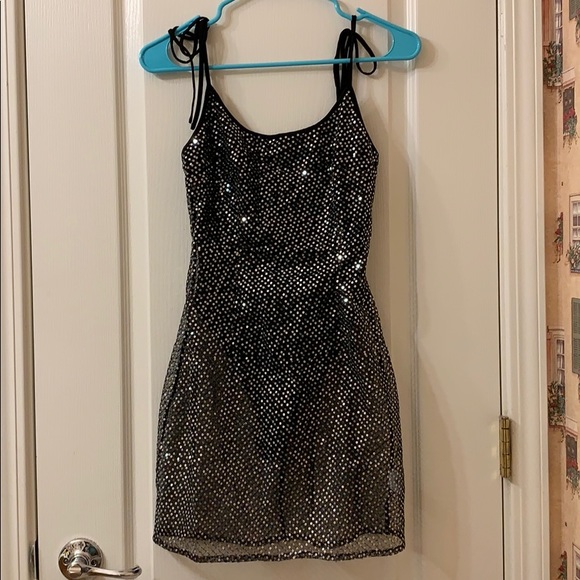 NWT Sequin Mesh Mini Dress - Picture 5 of 8